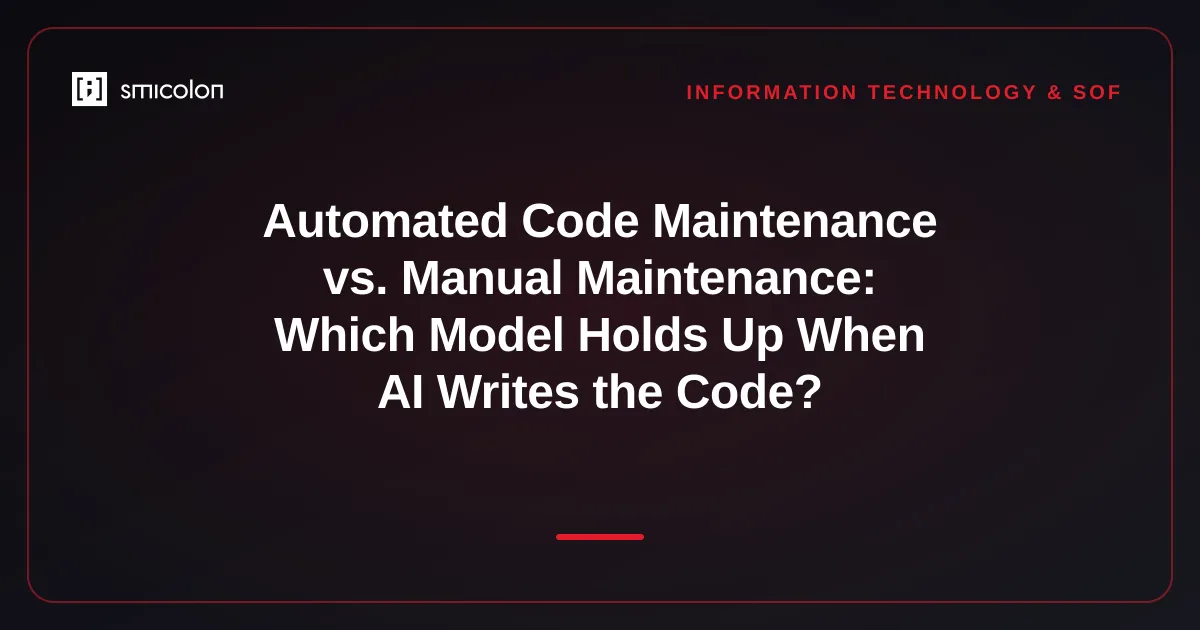 Automated Code Maintenance vs. Manual Maintenance: Which Model Holds Up When AI Writes the Code?