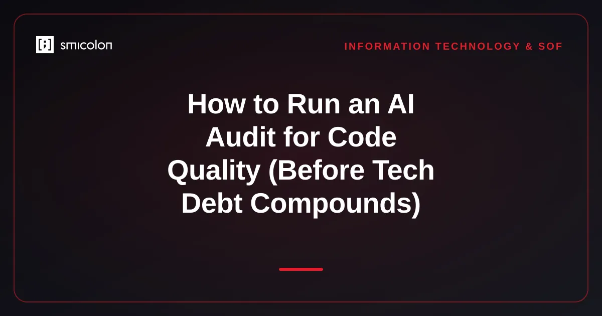 How to Run an AI Audit for Code Quality (Before Tech Debt Compounds)