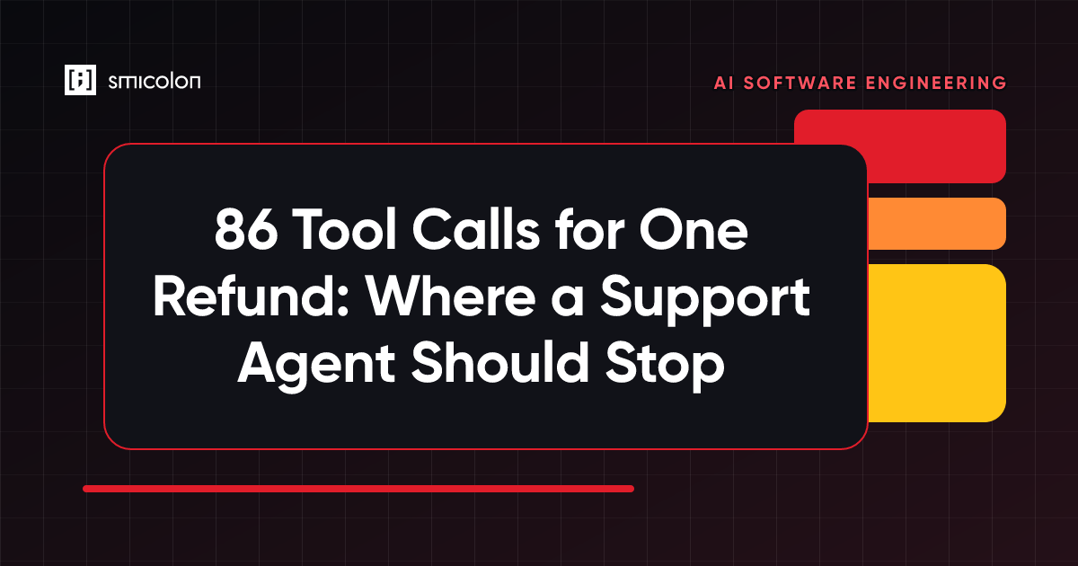 86 Tool Calls for One Refund: Where a Support Agent Should Stop